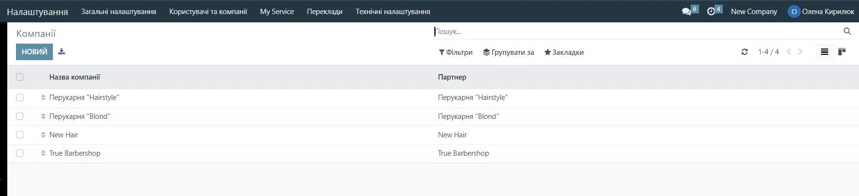 Керування мережею салонів в CRM для перукарень та барбершопів в Odoo, Unitsoft