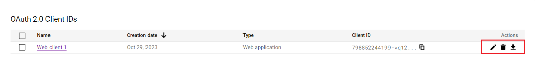 OAuth credentials, Unitsoft