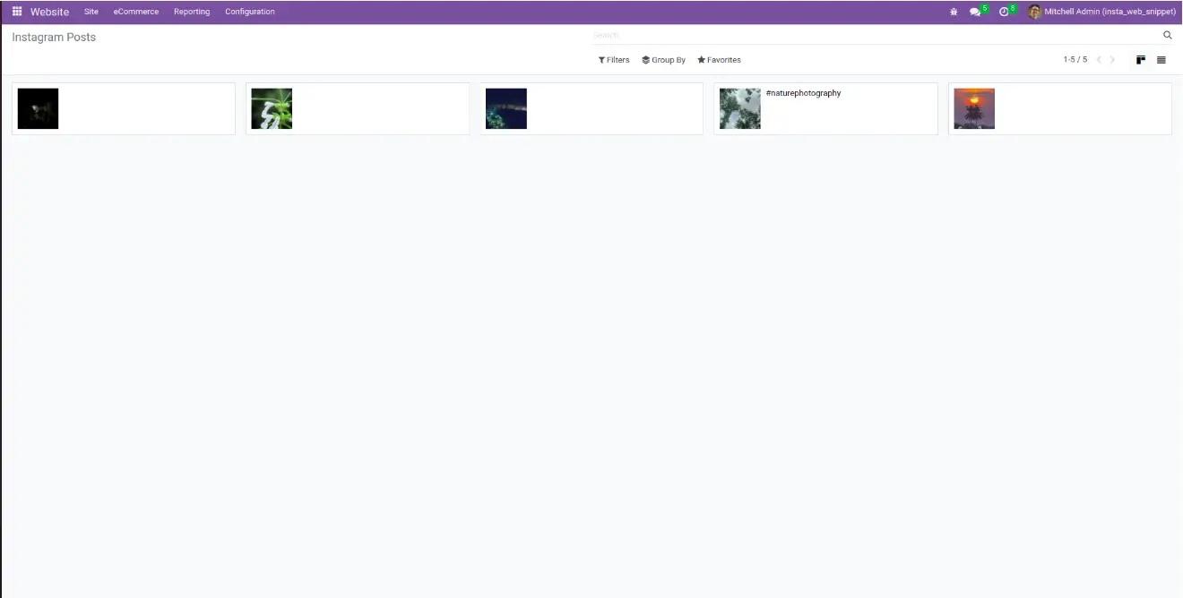 View Instagram posts, Unitsoft