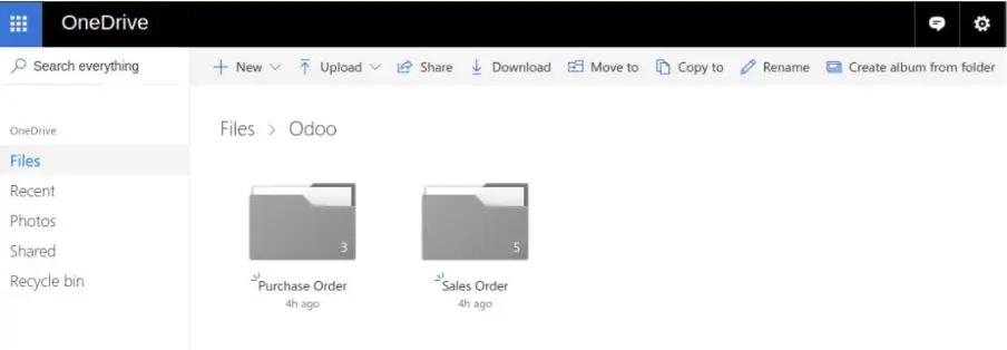 OneDrive folder Odoo