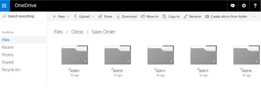 Saled Oreder у OneDrive