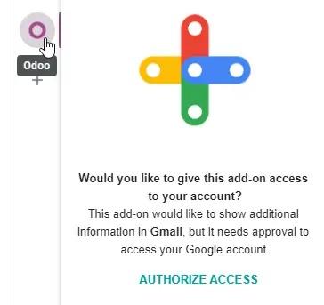 Авторизація інтеграції Odoo з Gmail через Google акаунт
