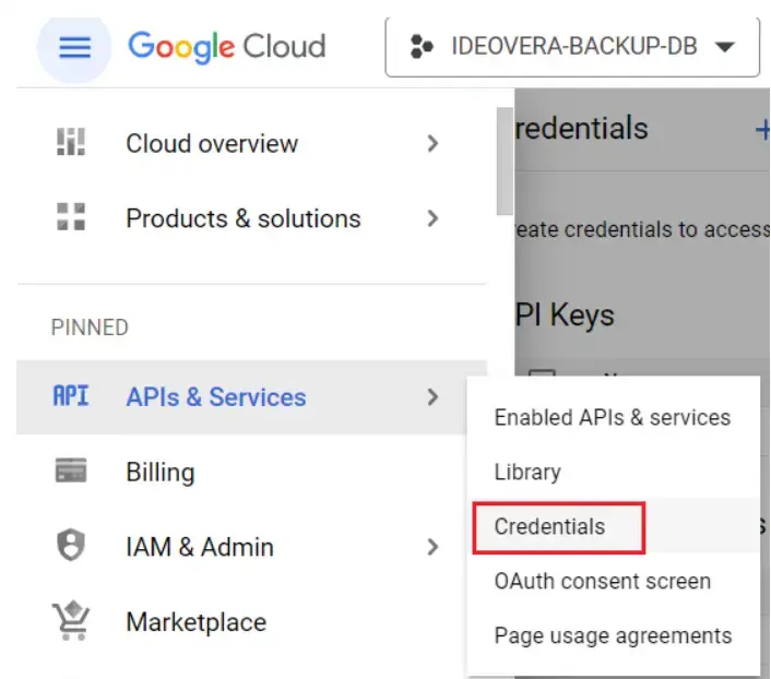 Налаштування Credentials в Google Cloud для інтеграції з сервісами