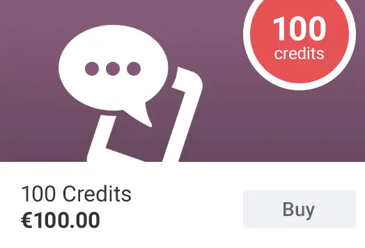 Odoo SMS кредити 100