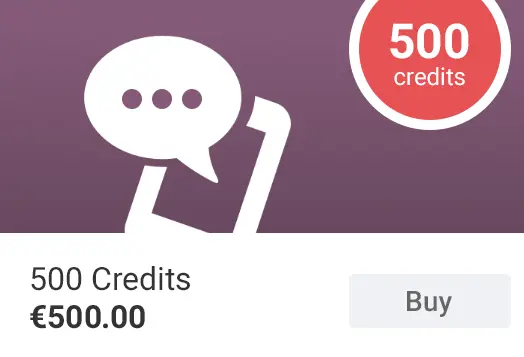 Odoo SMS кредити 500