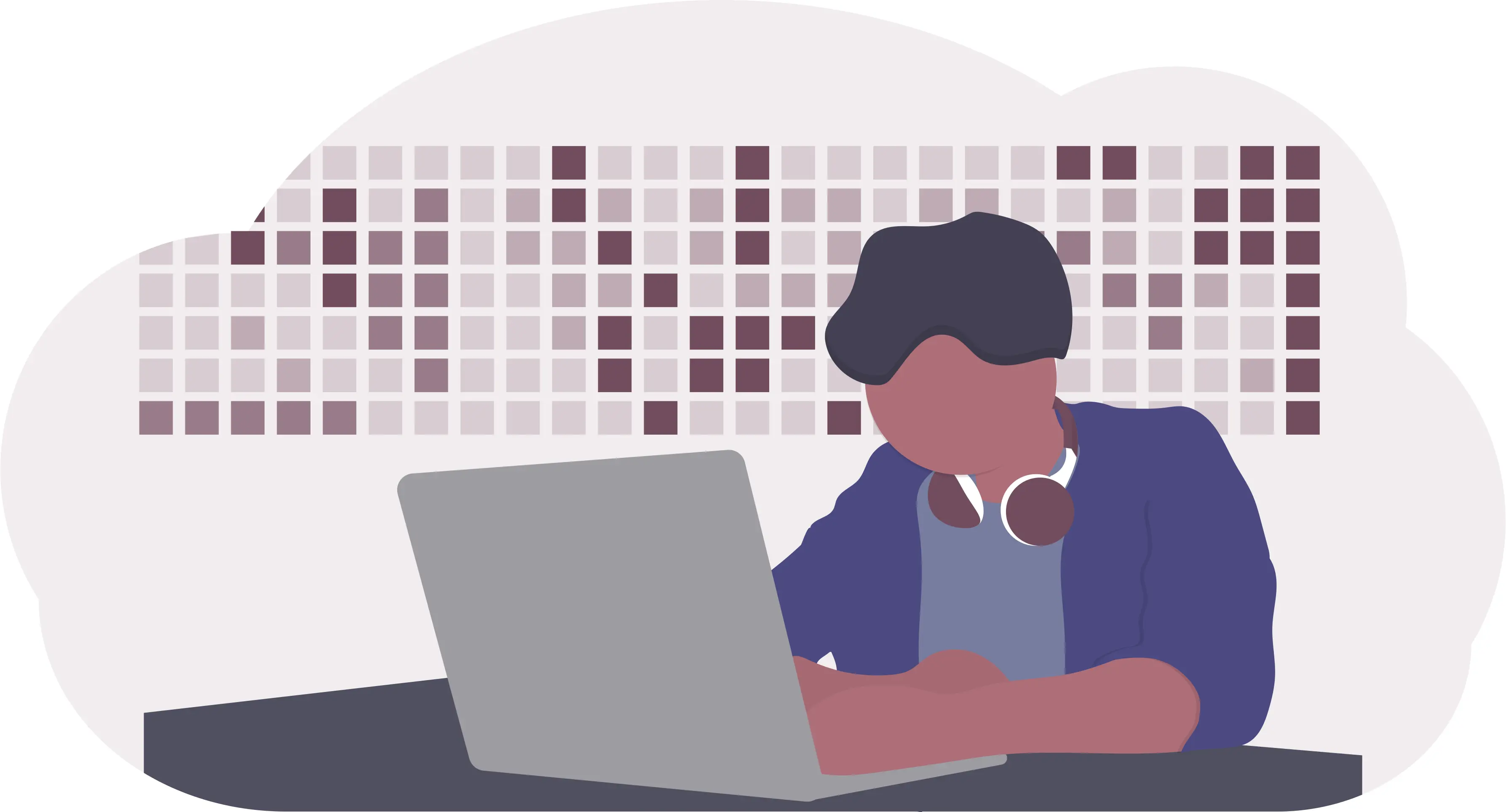 Людина працює за ноутбуком