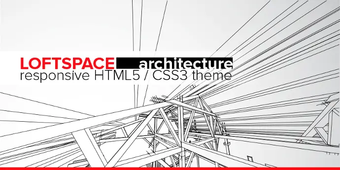 Loftspace архітектурна тема — адаптивний HTML5 CSS3 шаблон для дизайну сайтів