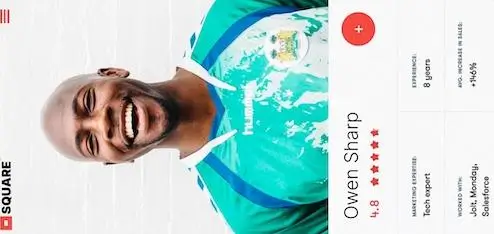 Профіль користувача Owen Sharp — рейтинг, відгуки та UI дизайн мобільного застосунку