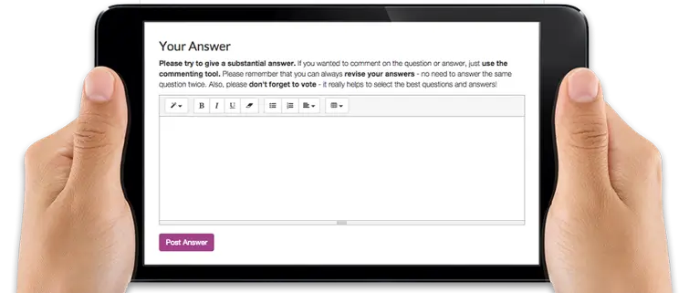 Odoo форум — форма відповіді користувача з редактором тексту на планшеті