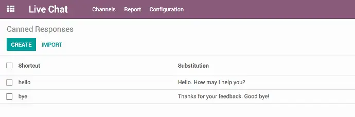 Odoo Live Chat — шаблони швидких відповідей для підтримки клієнтів