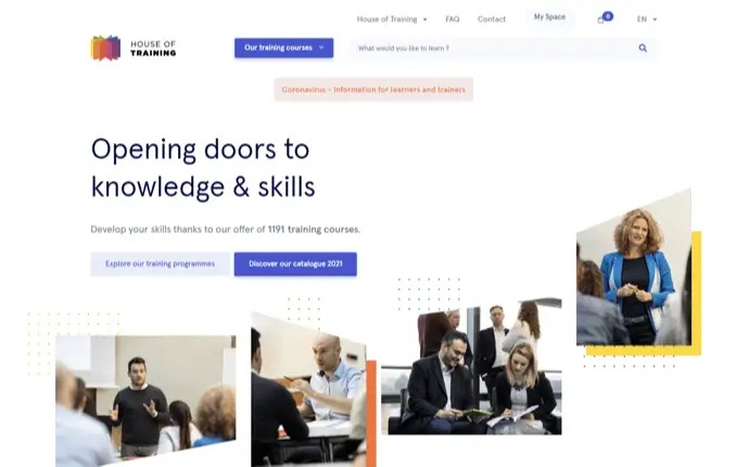 House of Training — сайт онлайн навчання та курсів для розвитку навичок