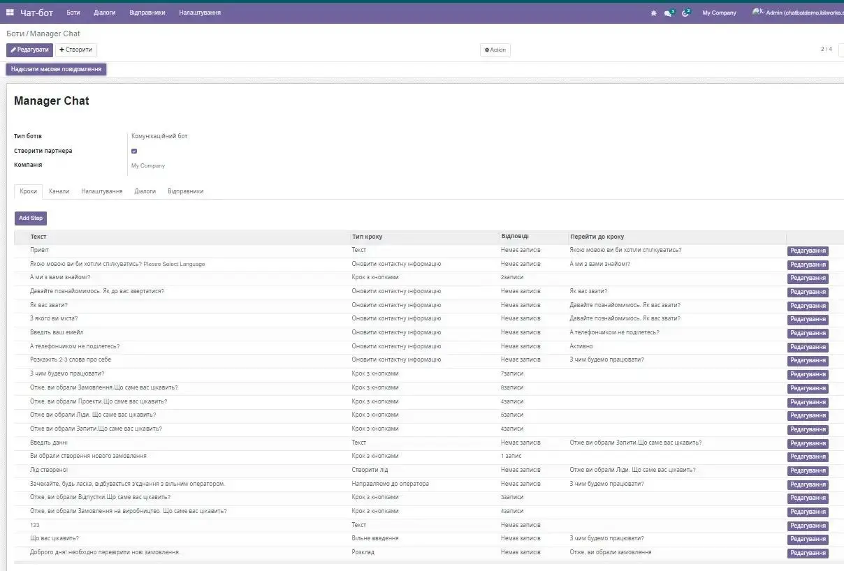 Комунікаційний чат-бот «Client Chat»