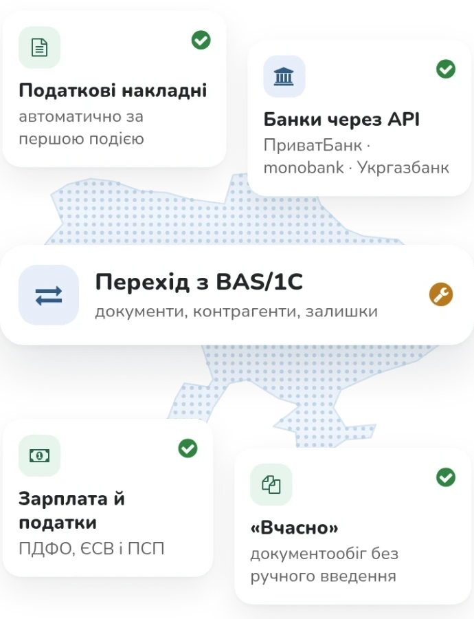 Локалізація Odoo для України: податкові накладні, банки через API, зарплата й податки, перехід з BAS/1С, «Вчасно»